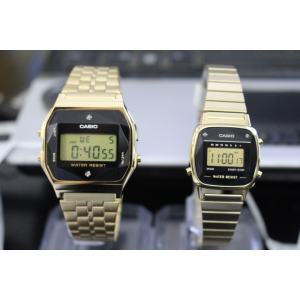 Cặp đồng hồ đôi Casio A159WGED-1DF+LA670WGAD-1DF