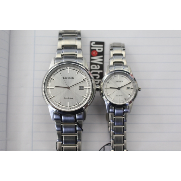 Cặp đồng hồ đôi Citizen Eco-Drive AW1231-58A+FE1081-59A