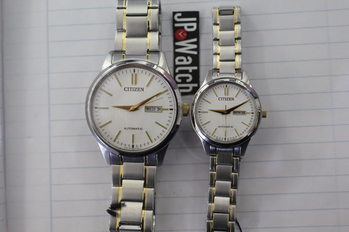 Cặp đồng hồ đôi Ctizen cơ NH7524-55A+PD7144-57A