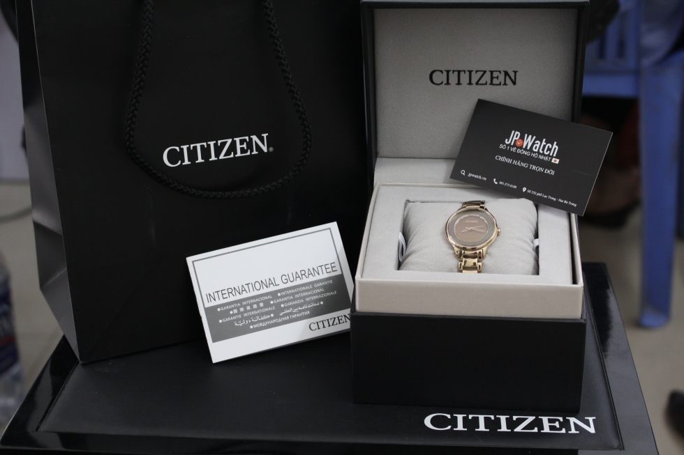 đồng hồ citizen nữ mạ vàng