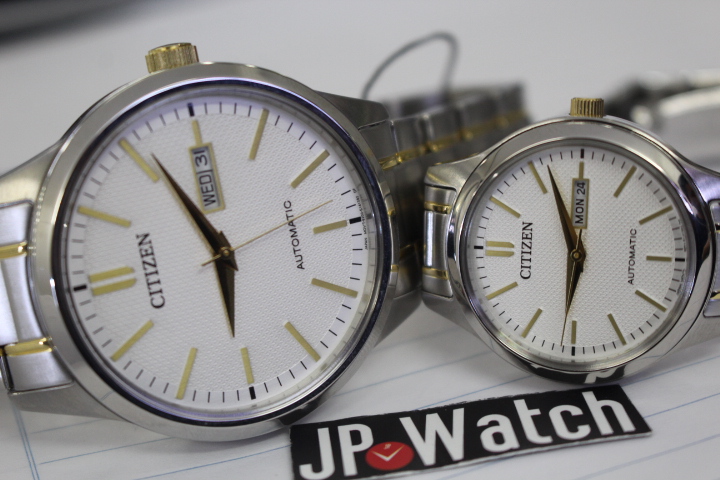 Chi tiết mặt cặp đồng hồ đôi Citizen cơ NH7524-55A+PD7144-57A