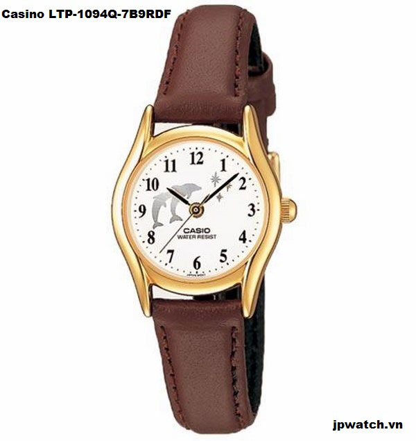 Đồng hồ nữ dây da mặt tròn Casio LTP-1094Q-7B9RDF