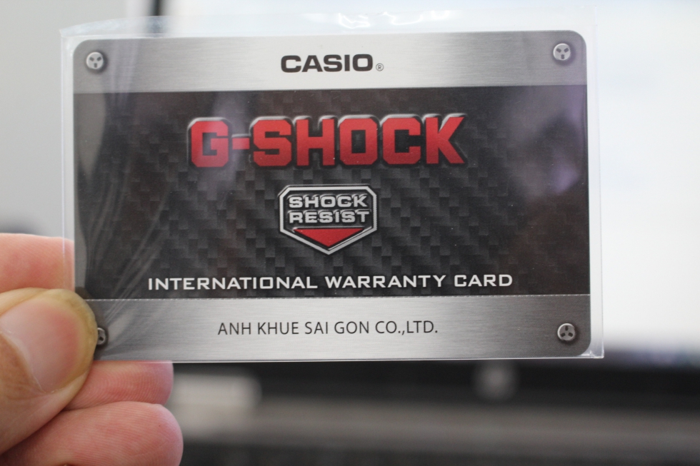 thẻ bảo hành toàn cầu đồng hồ G-shock