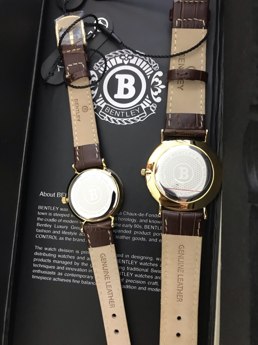 Mặt sau cặp đồng hồ đôi Bentley BL1805-20LBKID 