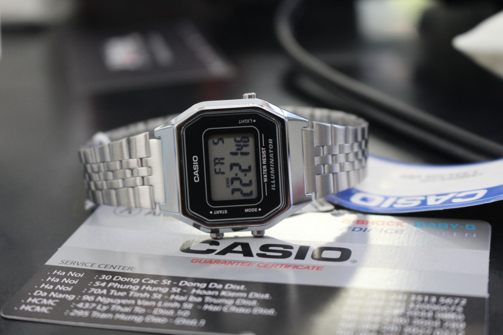 Đồng hồ điện tử Casio nữ LA680WA-1DF 