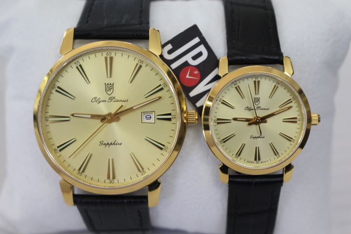 Nét tinh tế của cặp đồng hồ đôi Olym Pianus OP130-03MKGL+OP130-03LKGL