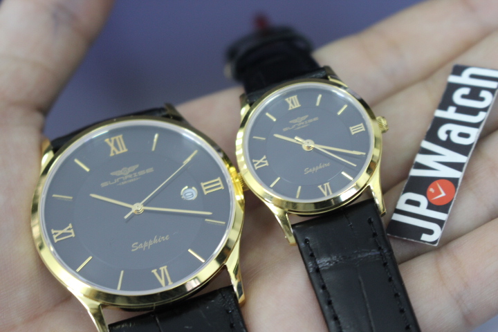 Phong cách truyền thống của cặp đồng hồ đôi Sunrise SG.SL8141.4601