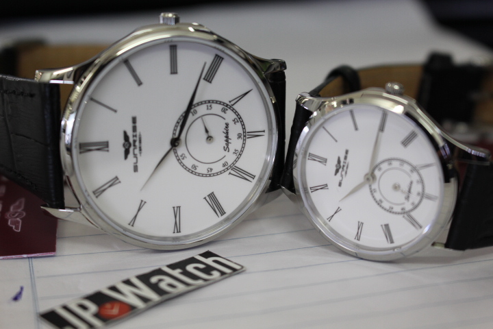 Vẻ giản dị của cặp đồng hồ đôi Sunrise SG.SL1122.4102 