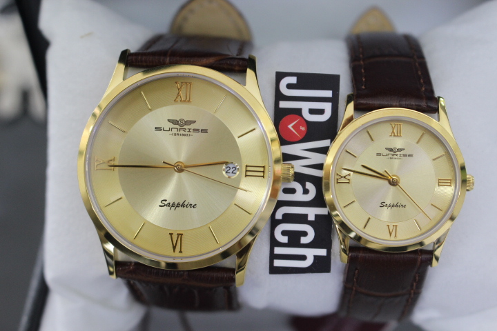 Vẻ sang trọng của cặp đồng hồ đôi Sunrise SG.SL8141.4907