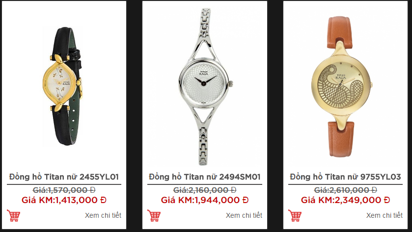Các mẫu đồng hồ nữ Titan rất đa dạng về chủng loại và thiết kế