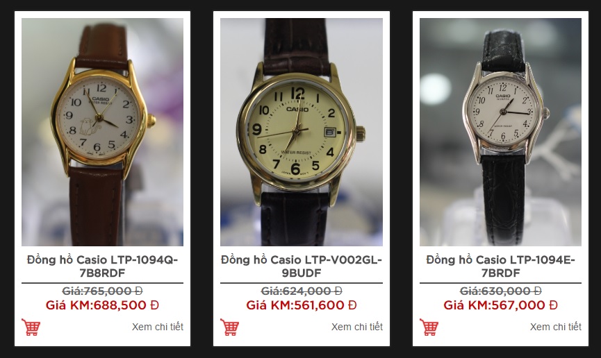 Đồng hồ nữ dây da giá rẻ giá chỉ từ 500k tại JPWatch