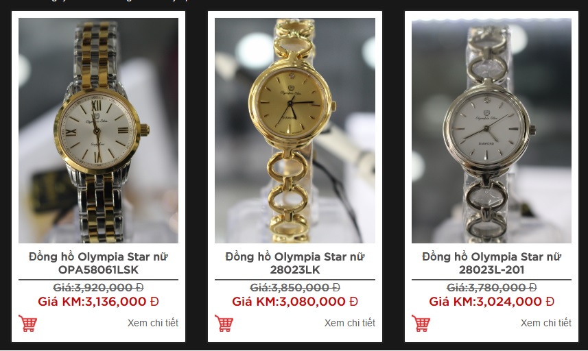 Giá đồng hồ nữ Olympia Star