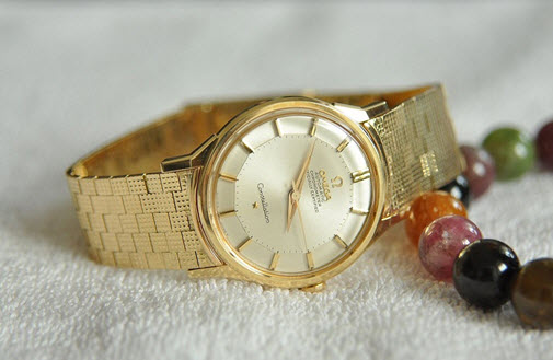 đồng hồ omega mạ vàng