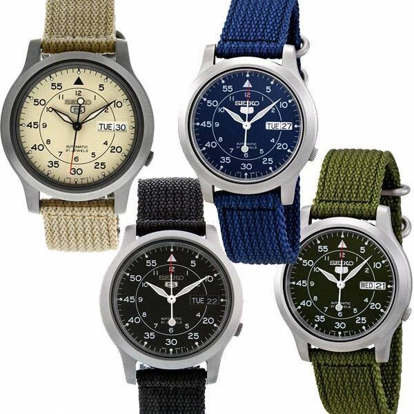 Đồng hồ Seiko 5 quân đội với 4 màu sắc cho bạn lựa chọn
