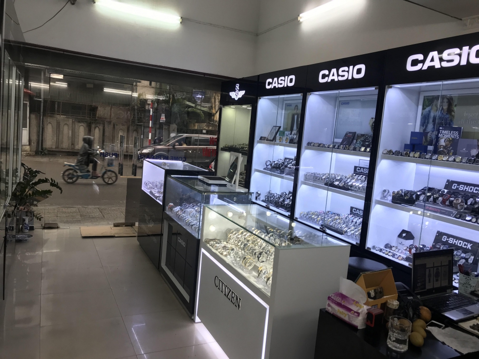 Khu vực trưng bày đồng hồ Casio chính hãng của JPwatch